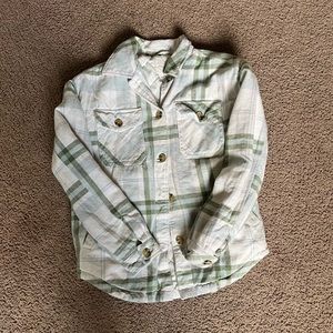 Green flannel jacket